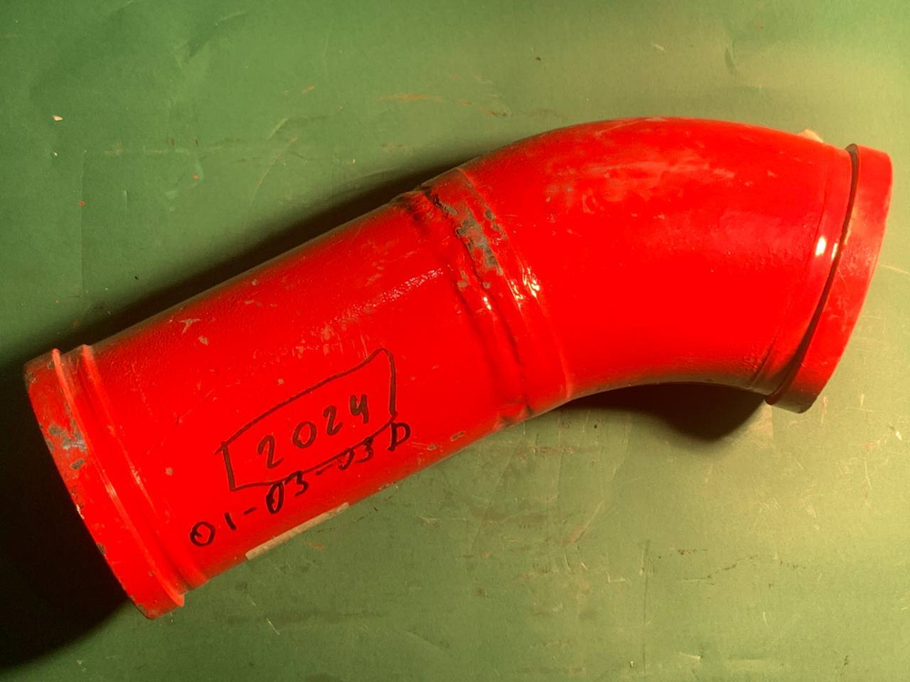 Угол бетоновода DN125*R275*45 + 211 мм