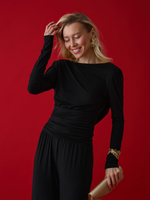 Лонгслив нарядный с открытой спинкой