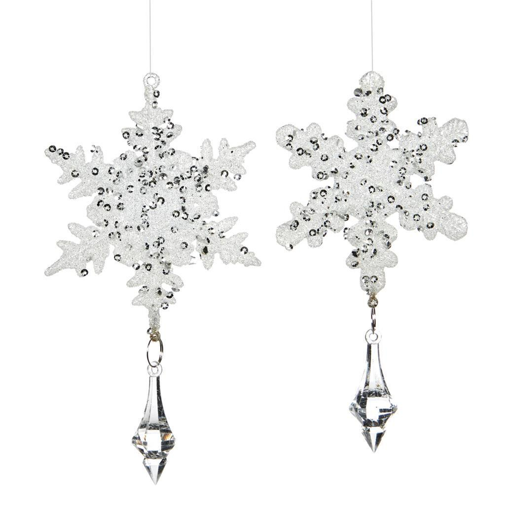 Снежинка с капелькой 14см Goodwill Glt Dangl Snowflake