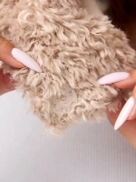 Капор зимний вязаный капюшон на флисе