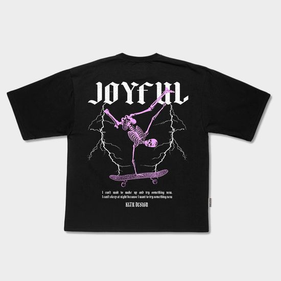 Футболка  oversize "Joyful", черный