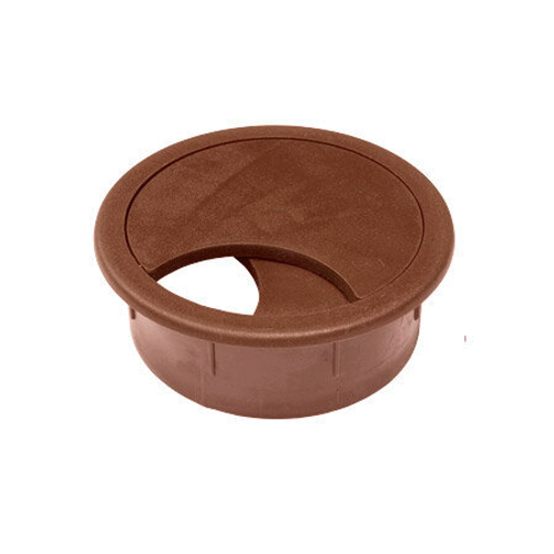 Розетка под кабель круглая №9 Коричневая