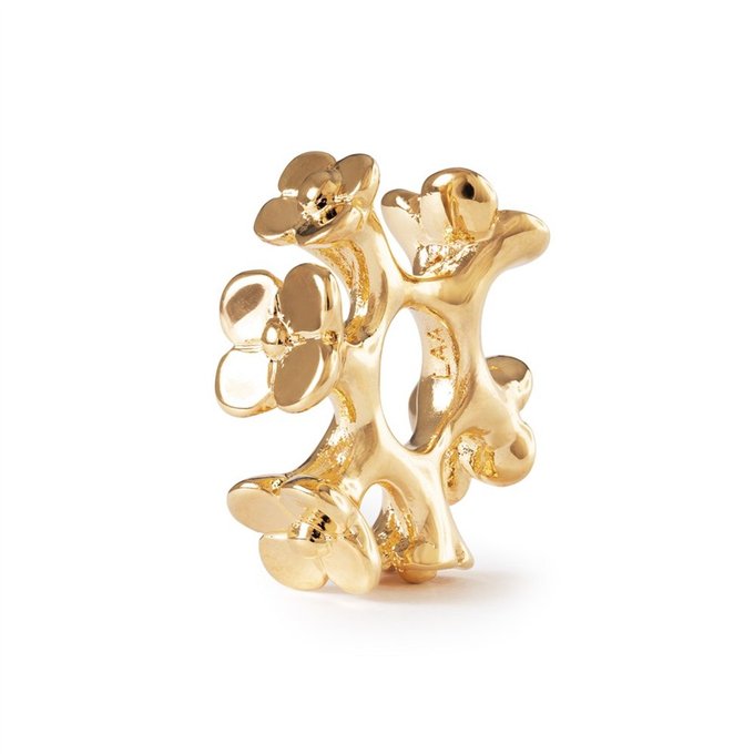 Бусина "Цветочная корона" позолота