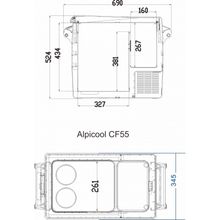 Компрессорный автохолодильник Alpicool CF55