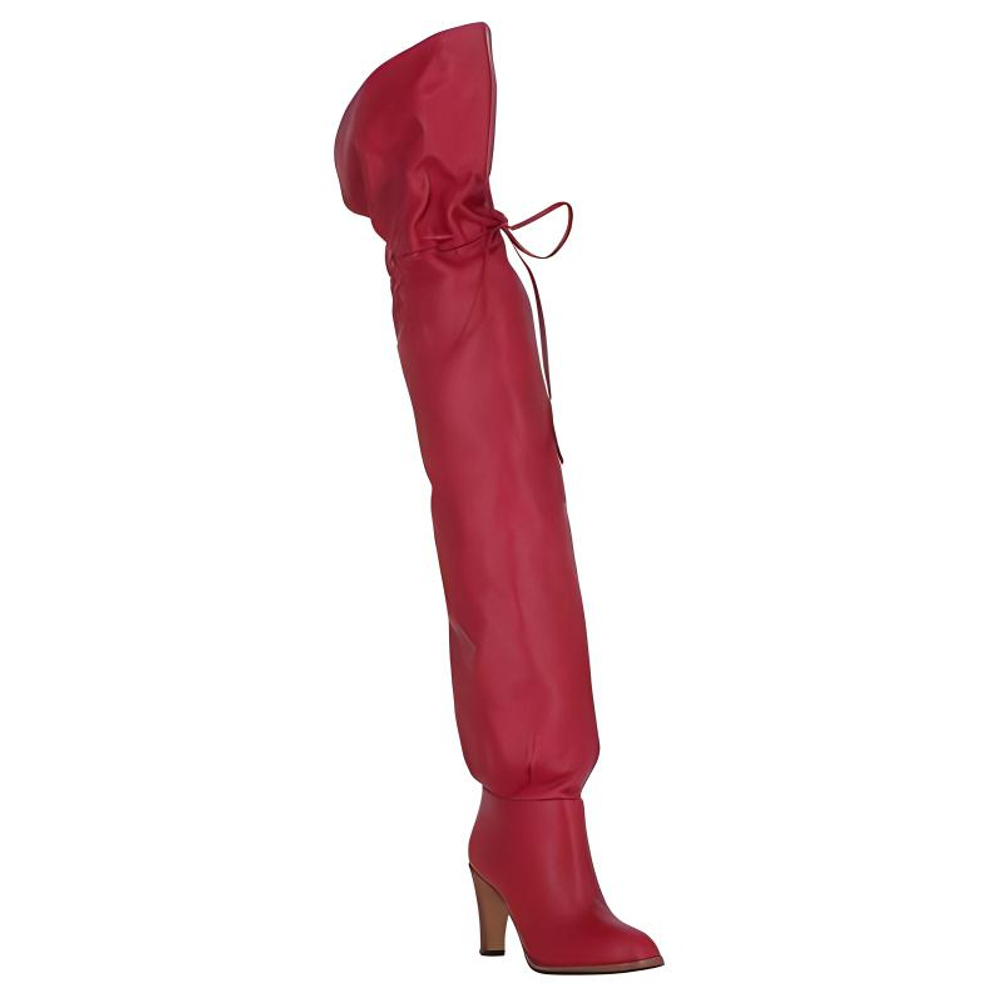 GUCCI Lisa Over The Knee Boots Romantic Cerise Women"s