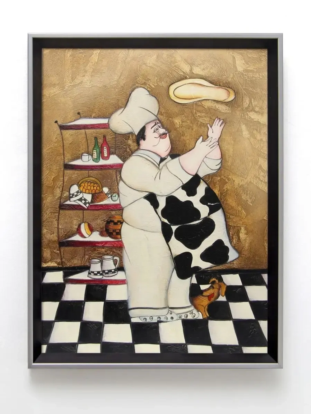 Картина на натуральном холсте "Веселый повар" 35*45 см