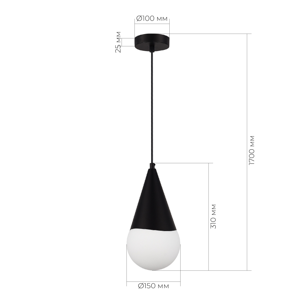 Светильник подвесной FIORI E27 1х40W