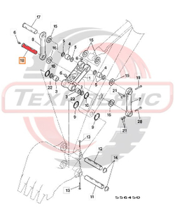 Палец KBV0733 рукоять-тяга