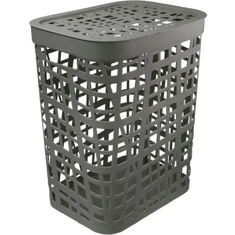 Корзина для белья ХАОС 55л французский серый