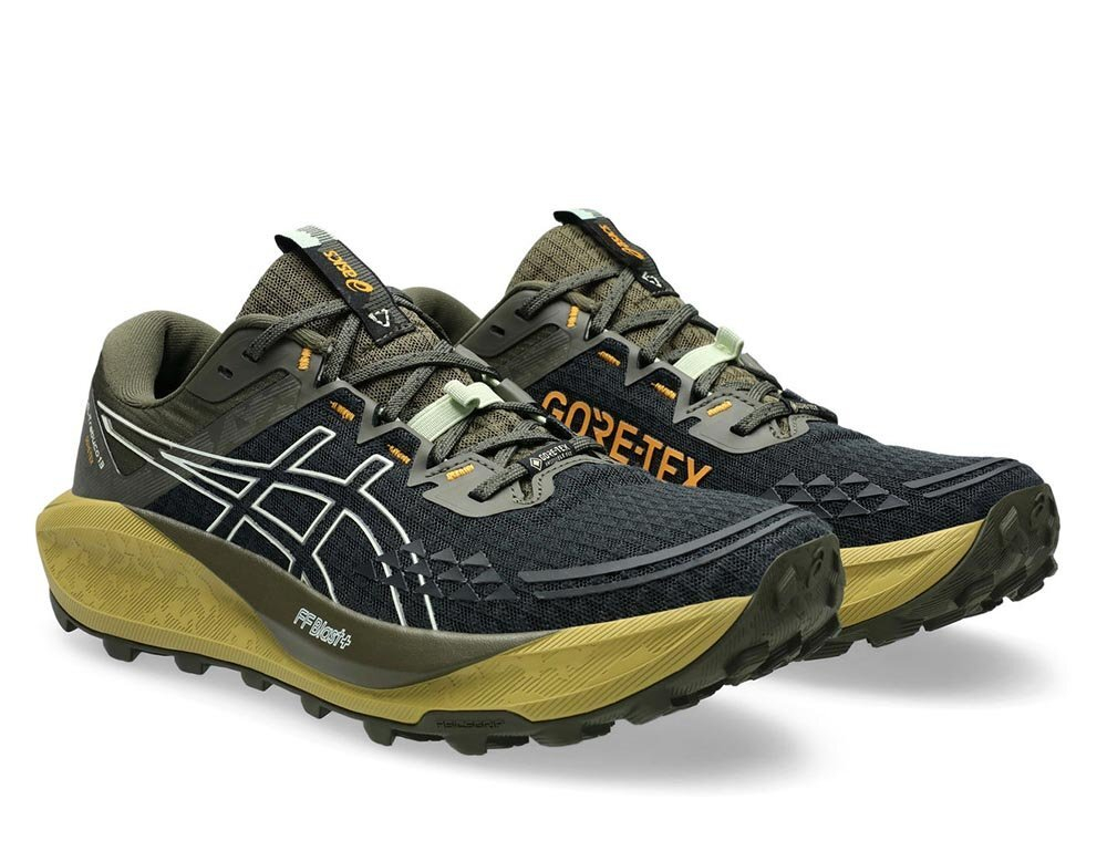 Мужские беговые кроссовки Asics Gel-Trabuco 13 Gore-Tex Черно-Оливковые