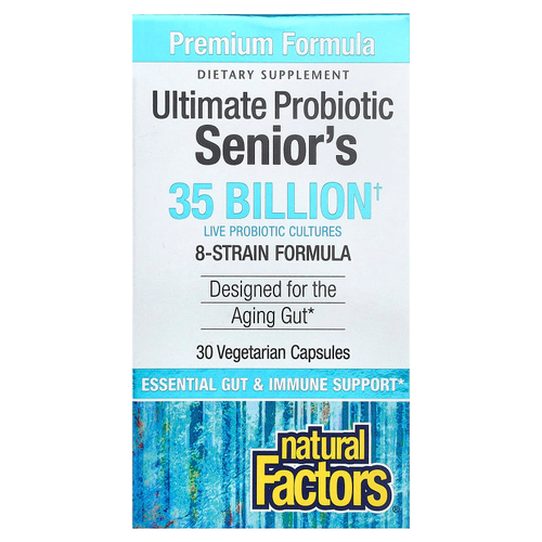 Natural Factors, Ultimate Probiotic Senior's, 30 вегетарианских капсул