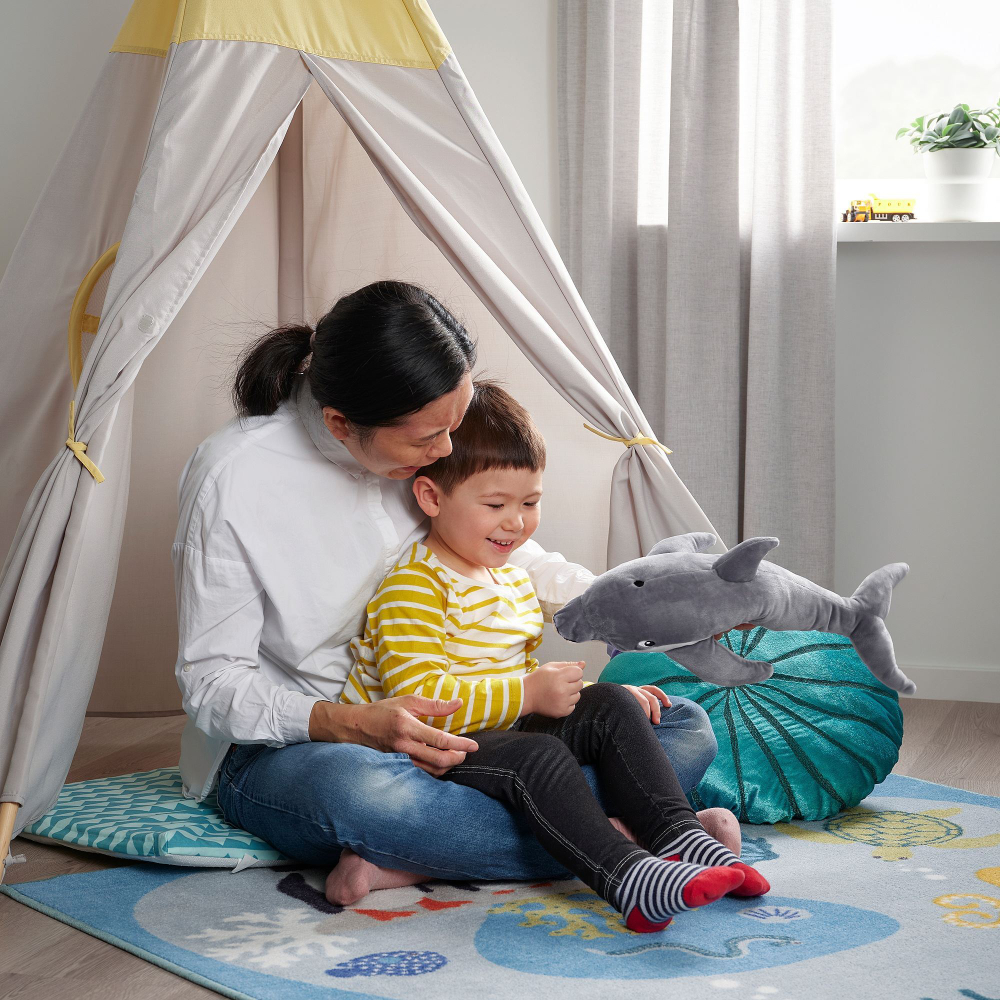 Мягкая игрушка IKEA BLAVINGAD (БЛАВИНГАД), Дельфин, 50 см