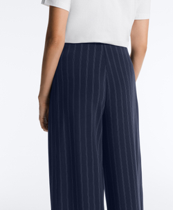 OYSHO Широкие брюки мягкие на ощупь с боковой складкой и модалом, синий