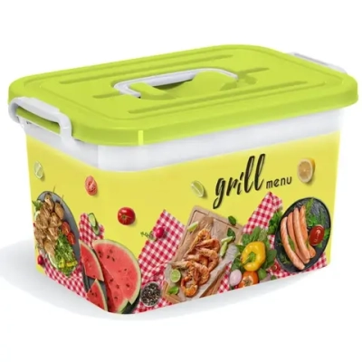 Контейнер для шашлыка 10л «Grill menu» салатовый