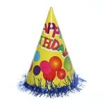 Колпак праздничный «Party» 20см, с мишурой