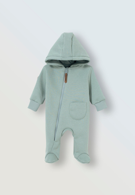 Комбинезон утепленный с капюшоном ментол