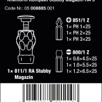 Набор Kraftform Kompakt магазин Stubby RA 3 WERA 05008885001