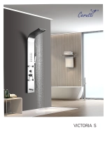 Панель VICTORIA S душевая из нержавеющей стали с форсунками Ceruttispa CT9976, цвет серебро