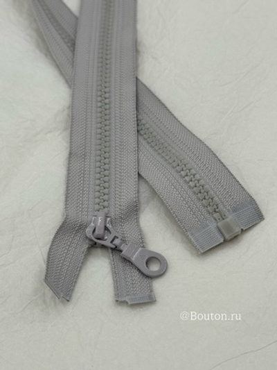 Молния тракторная серая