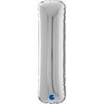 Г 26" / 66 см Буква Серебро (Silver) с гелием "I" (БГ-22)