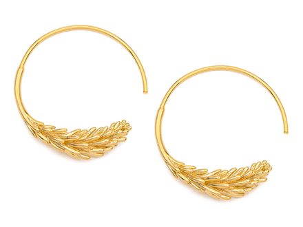 Серьги-кольца "Колос. Завиток" 26мм