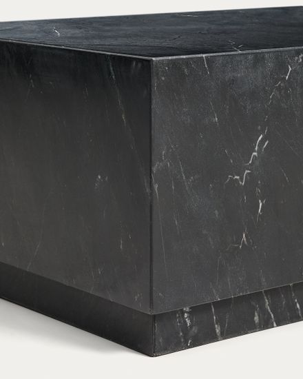 Журнальный столик Sorein из черного мрамора 100 x 50 см