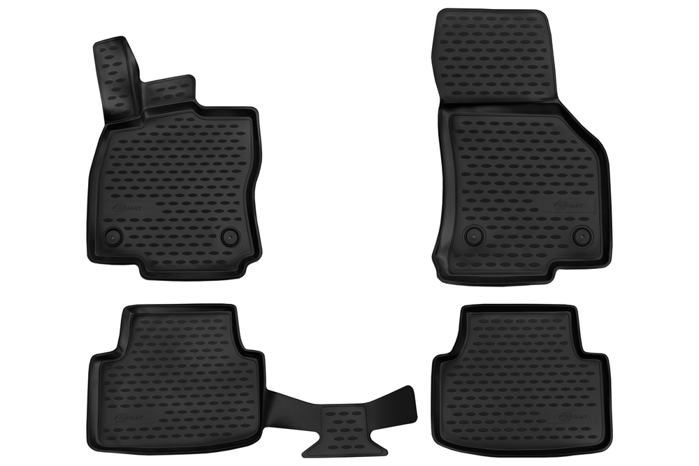 Коврики 3D в салон для SKODA Octavia (III(A7), IIIp(A7), IV(A8)), 2013-2019, 2020-, 4 шт. (Повышенная устойчивость, повышенная износостойкость) FORMAT.FORMAT.3D.45.16.210K