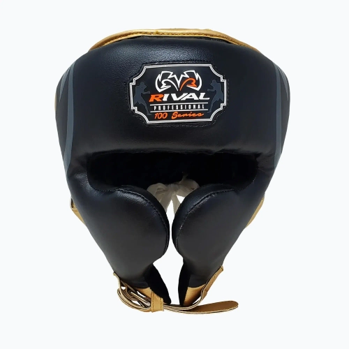 Боксёрский шлем Rival RHG100 Professional Headgear black/gold