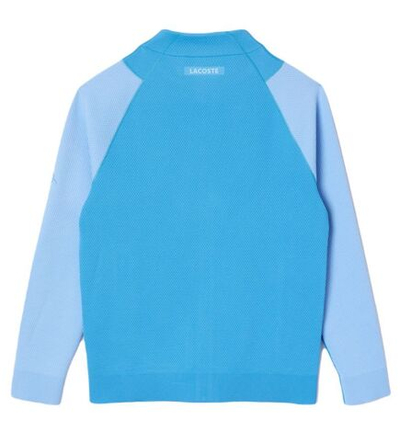 Мужская теннисная кофта Lacoste Tennis x Novak Djokovic Jacquard - небесный