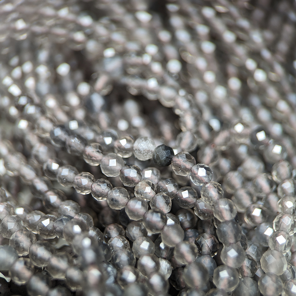 Раухтопаз (дымчатый кварц) натуральный, 3мм, шар, микроогранка