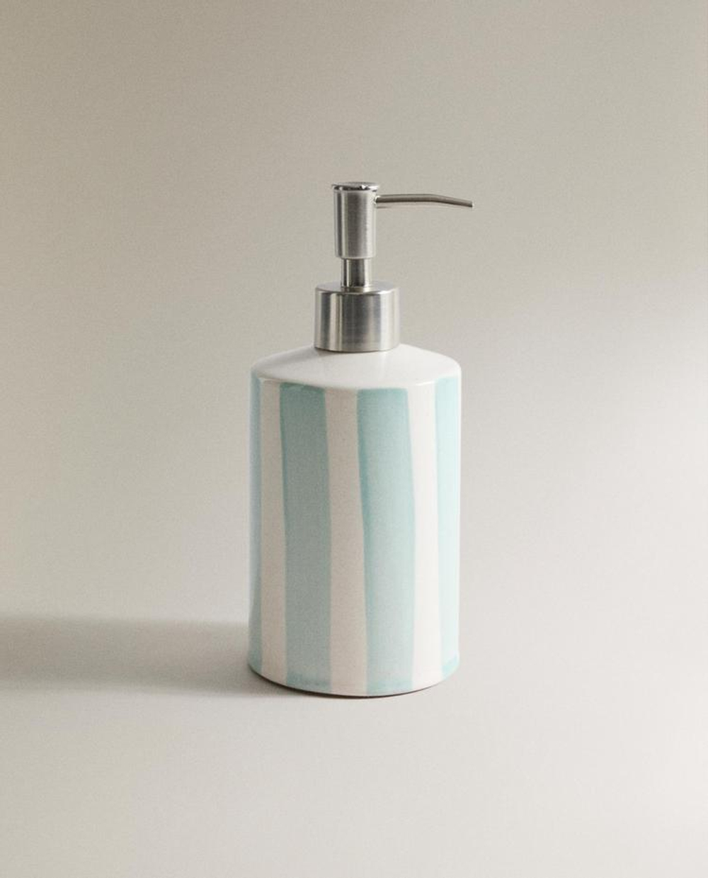 ZARA HOME ДОЗАТОР ДЛЯ ЖИДКОГО МЫЛА В ПОЛОСКУ, СИНИЙ