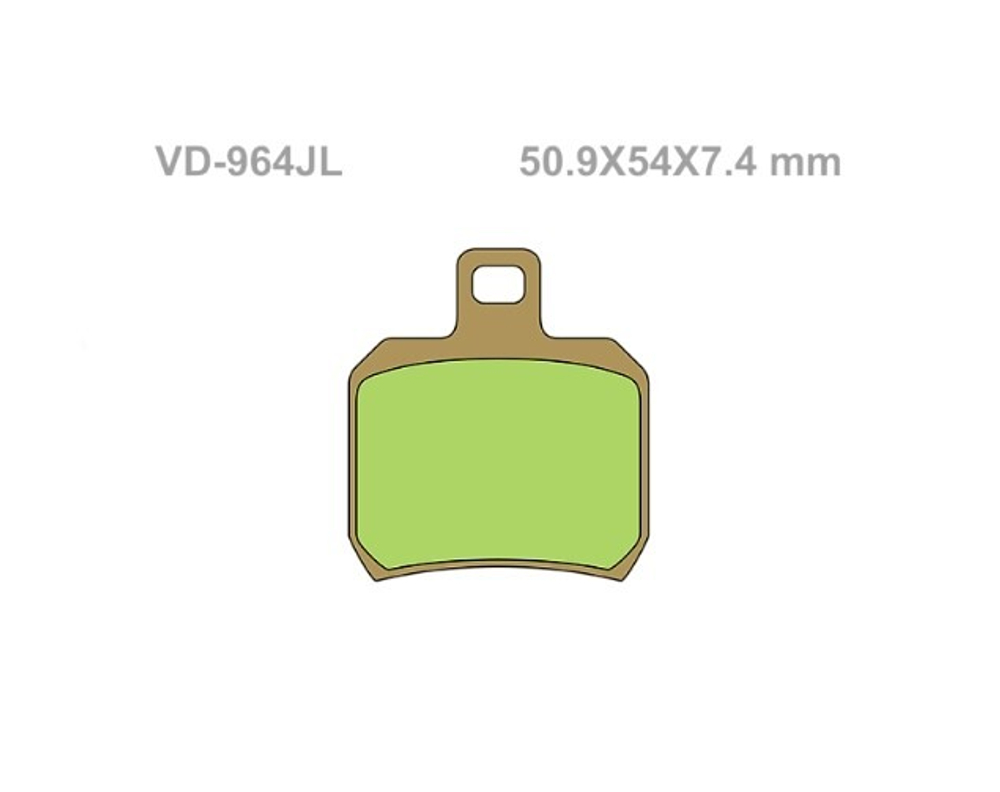 Колодки тормозные Vesrah VD-964JL (FDB2074 MCB700)
