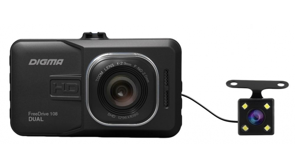 DIGMA FreeDrive 108 DUAL, 2 камеры