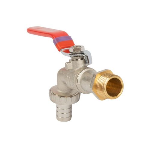 Кран шаровый со штуцером НР 1/2" ручка HLV