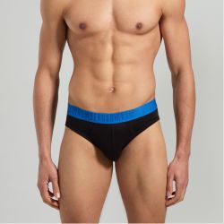 Мужские трусы брифы (белый, синий, черный) набор 3 в 1 Bikkembergs FASHION BICOLOR BKK1USP04TR