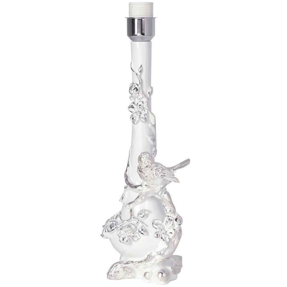 Настольная лампа Терра Белый с абажуром №38 Vatican (Ватикан) Сильвер