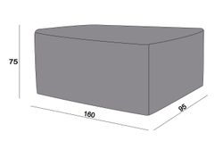 Защитный чехол на стол Латте 160×95×75 см, цвет серый