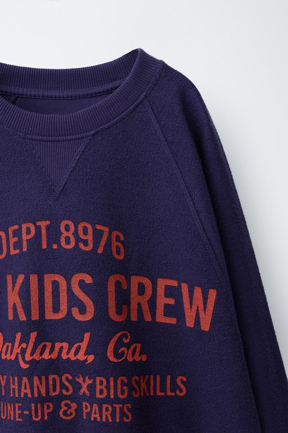 ZARA СВИТЕР С НАДПИСЬЮ, СИНИЙ