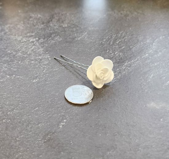 Набор шпилек "Розочки мини" латекс, 5 шт, белые