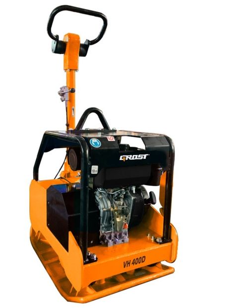 Виброплита реверсивная Grost VH 400D дизельная - [400 кг / 40 кН / Anmax D192F]