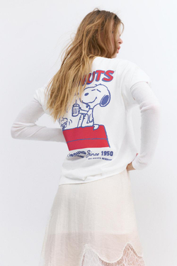 PULL&BEAR PULL&BEAR Футболка с изображением Snoopy из мультфильма «Peanuts», цвет льда