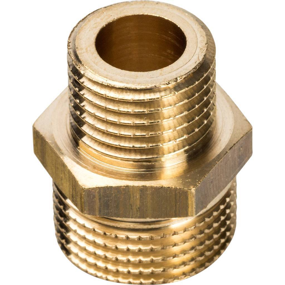 Ниппель STOUT переходной 3/8"x1/4" НР/НР