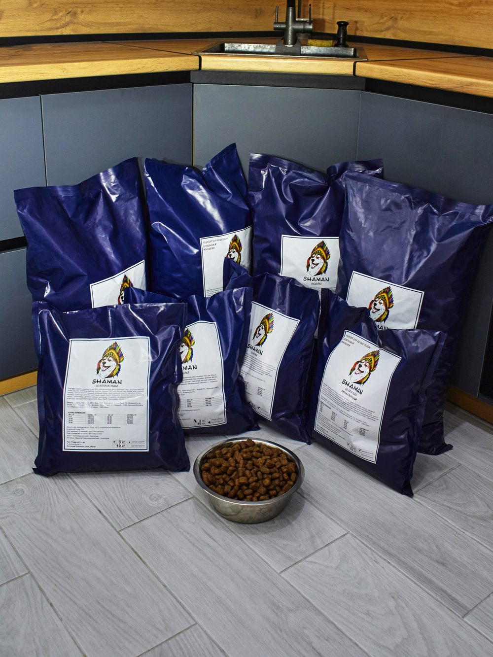 Сухой корм для собак "Shaman" Белая рыба 3 кг; крупные гранулы; Класс Холистик