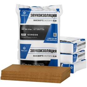 Звукоизоляционные плиты Maxforte (Максфорте) Экоплита Слим 1200х600х30 мм 5 шт. (3,6 м2)