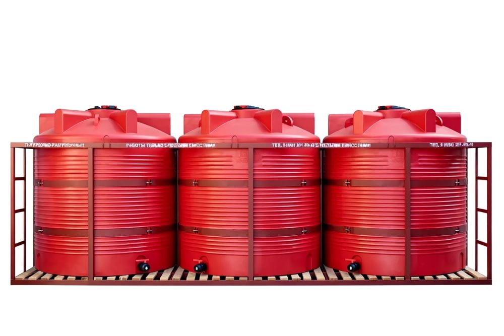 Кассета для перевозки ЖКУ 3*5000 Пластерра PT KAS (16500 л.) вертикальный (6160x2080x2080см;красный) - арт.560135