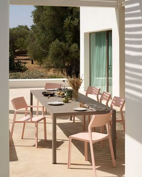 Стул Trill Bistrot пластиковый розовый Nardi Италия