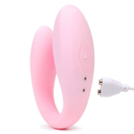 Нежно-розовый вибратор для пар с пультом ДУ (Цвет: нежно-розовый)