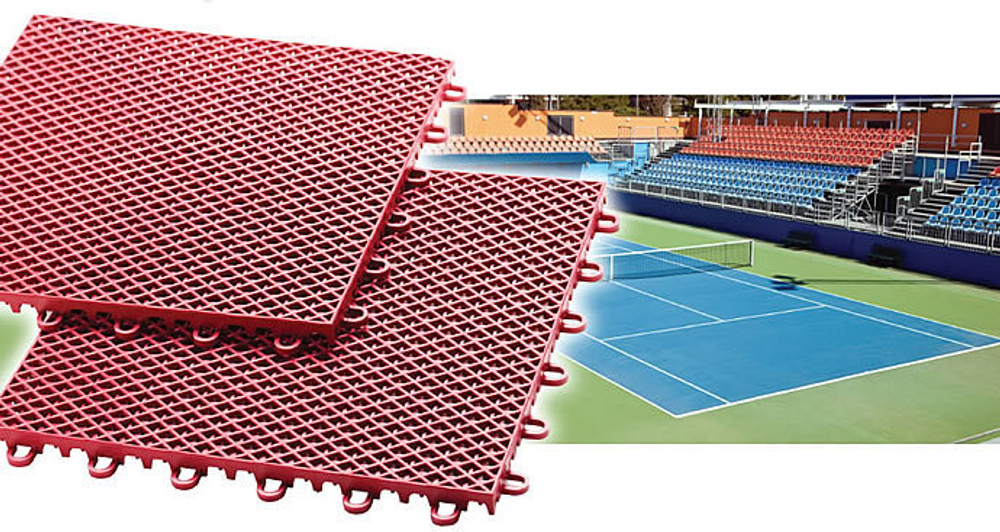 Покрытие EcoTec Sport 30,5х30,5х1,58 см Коричневое