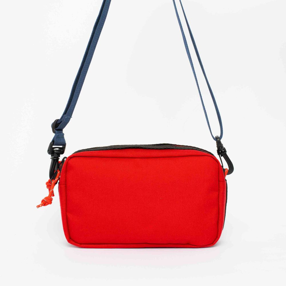 Сумка Якорь Таблетка синяя джинса / насыщенный красный нейлон 1000