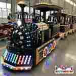 Безрельсовый паровозик «Сияющий путь» 4 вагона, 17 мест, с подсветкой